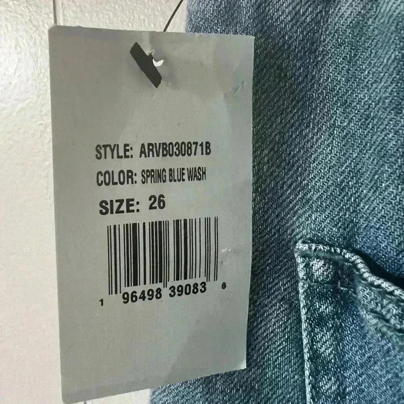 NEW AFRM The Moto Mid-Rise Straight Leg Women's Sz 26 Spring Blue Wash - Picture 4 of 12